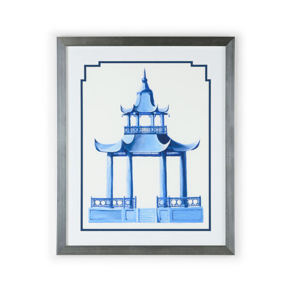Silver Chinese Pagoda II Wall Art, image 1