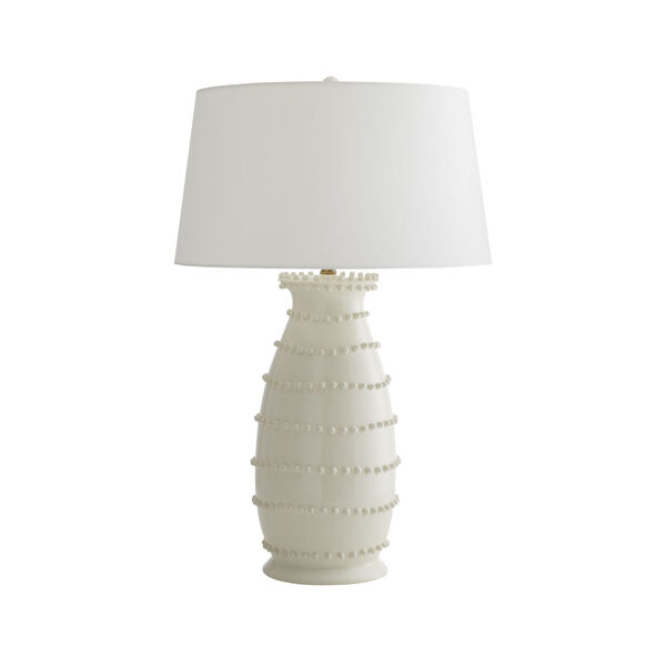 Spitzy Ivory and Off White One-Light Table Lamp, image 1