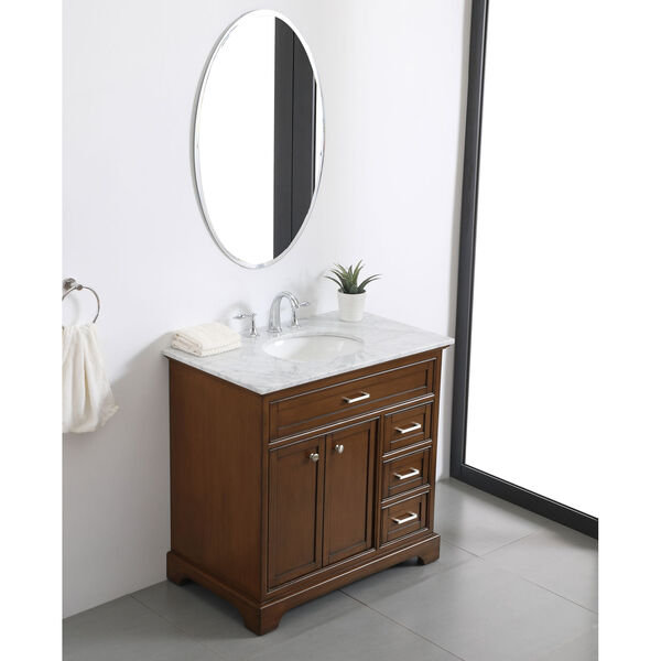 Americana Teak 36-Inch Vanity Sink Set, image 4