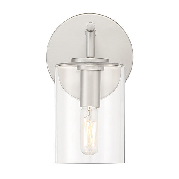 Hailie Satin Nickel One-Light Wall Sconce, image 4