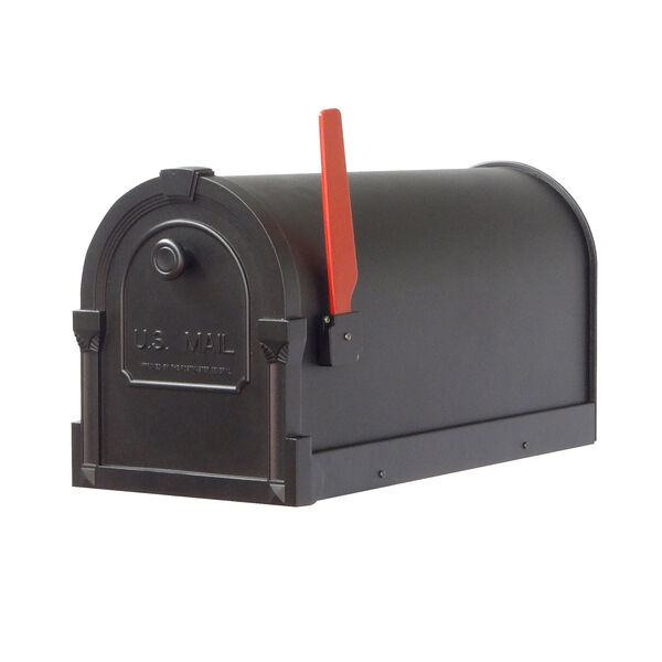 Curbside Black Savannah Mailbox with Floral Front Single Mounting Bracket, image 6