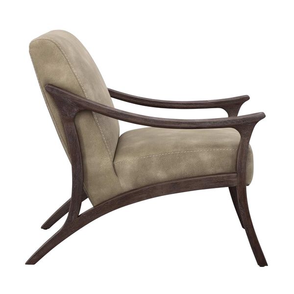 Taylor Tan Upholstered Armchair with Wood Frame, image 3