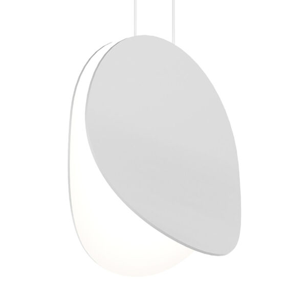 Malibu Discs Satin White 10-Inch LED Pendant, image 1