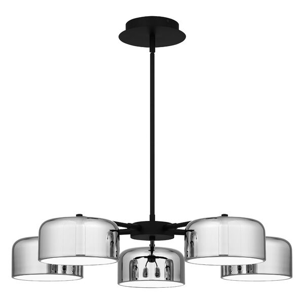 Gabriel Matte Black 32-Inch Integrated LED Chandelier, image 1