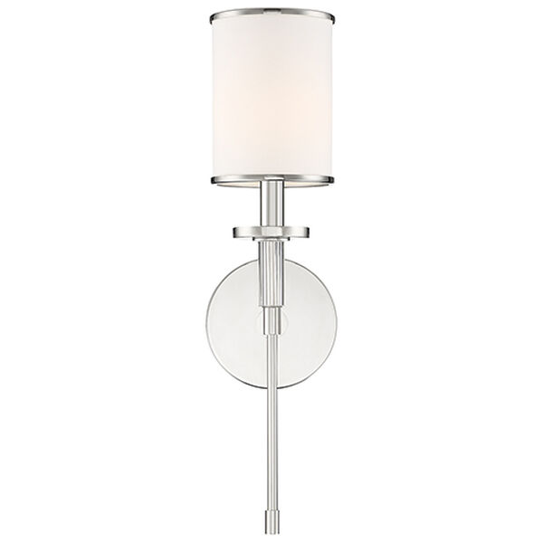Stafford Polished Nickel One-Light Wall Sconce, image 1
