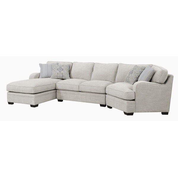 Cooper Ivory Tan Sofa Sectional with Pillows and Track Arms, image 4