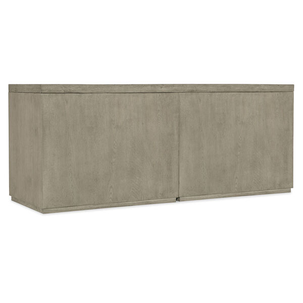 Linville Falls Mink Gray 72-Inch Credenza with Two Open Desk Cabinets, image 2