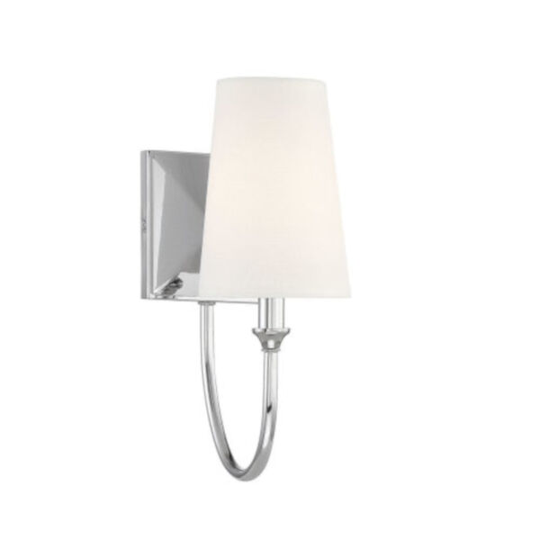 Anna Polished Nickel One-Light Wall Sconce, image 1