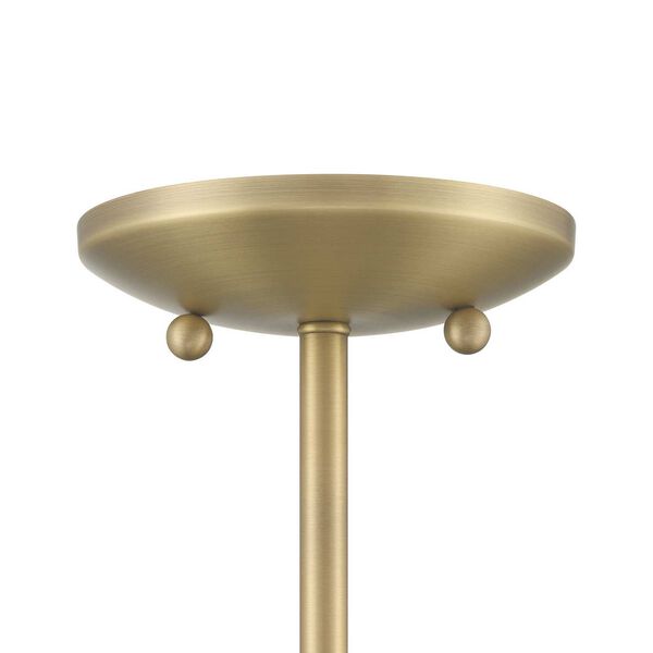 Brooks Matte Navy Gold Satin Brass One-Light Semi-Flush Mount, image 6