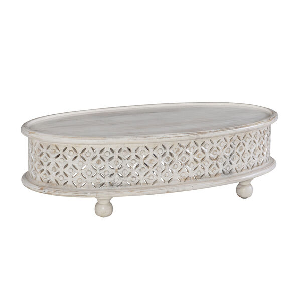 Willa White Wash Oval Coffee Table, image 1