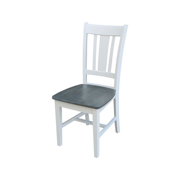 San Remo White and Heather Gray Splatback Chair, image 1