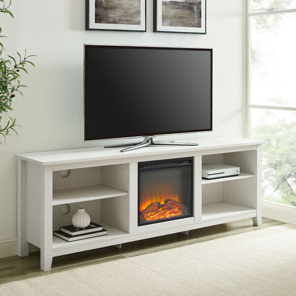 Simple Brushed white TV Cabinet, image 1