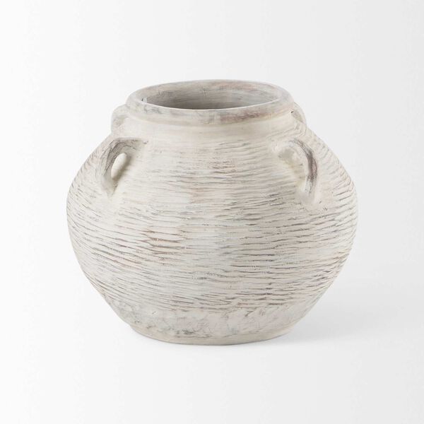 Misha Cream Ceramic Floor Vase, image 3