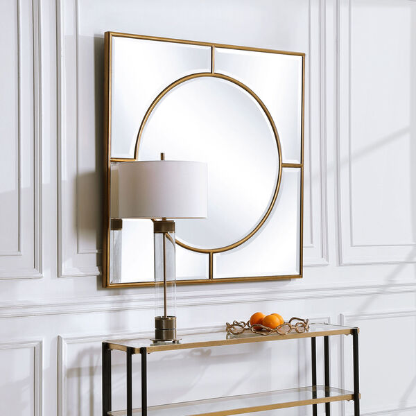 Stanford Gold 48-Inch Square Mirror, image 3