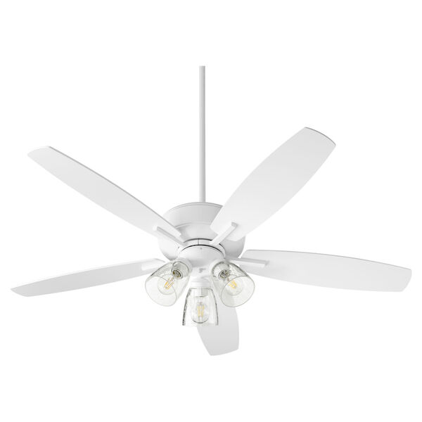 Breeze Studio White Three-Light 52-Inch Ceiling Fan, image 1