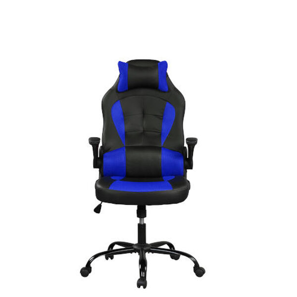 Victor Blue Gaming Office Chair with Faux Leather, image 1
