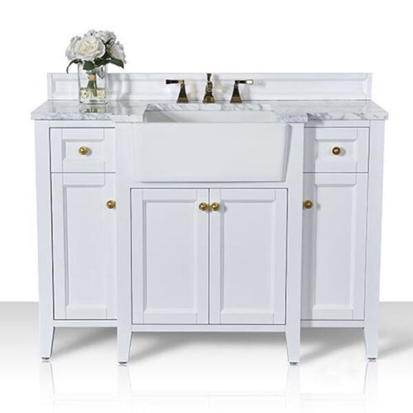 Adeline White 48-Inch Vanity Console with Farmhouse Sink, image 4