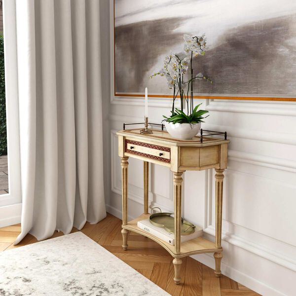 Charleston Antique Beige Single Drawer Console Table, image 2