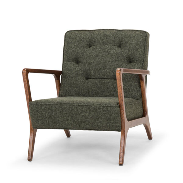 Eloise Hunter Green and Walnut Occasional Chair, image 1