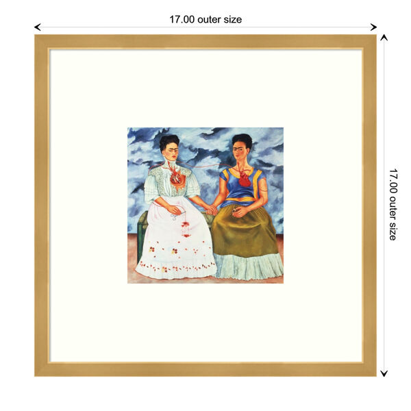 Frida Kahlo Gold 17 x 17 Inch Wall Art, image 3