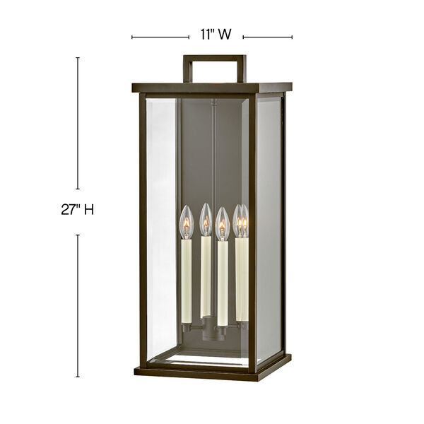 Weymouth Oil Rubbed Bronze Four-Light Outdoor Wall Mount, image 2