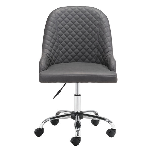 Space Gray and Silver Office Chair, image 4