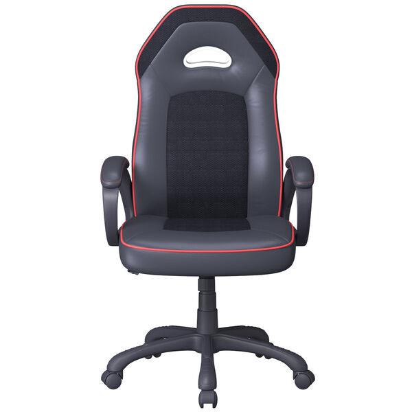 Portland Black Gaming Office Chair with Vegan Leather, image 1