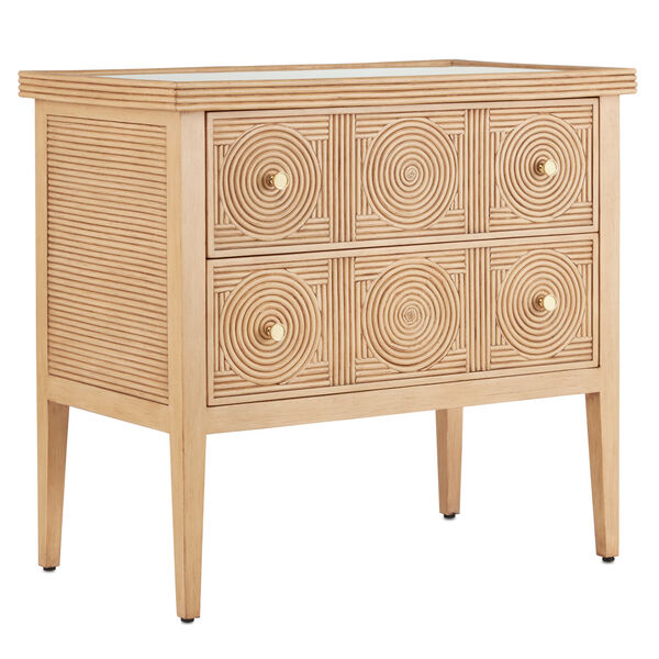 Santos Sea Sand and Brushed Brass 32-Inch Chest, image 2
