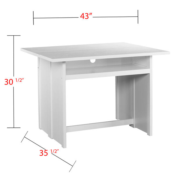 Kempsey Convertible Console to Dining Table - White, image 5