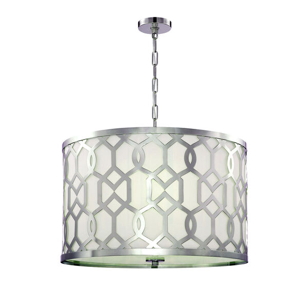 Jennings Polished Nickel 24-Inch Wide Five-Light Pendant by Libby Langdon, image 2