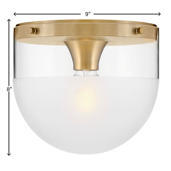 Beck Lacquered Brass One-Light Small Flush Mount, image 5