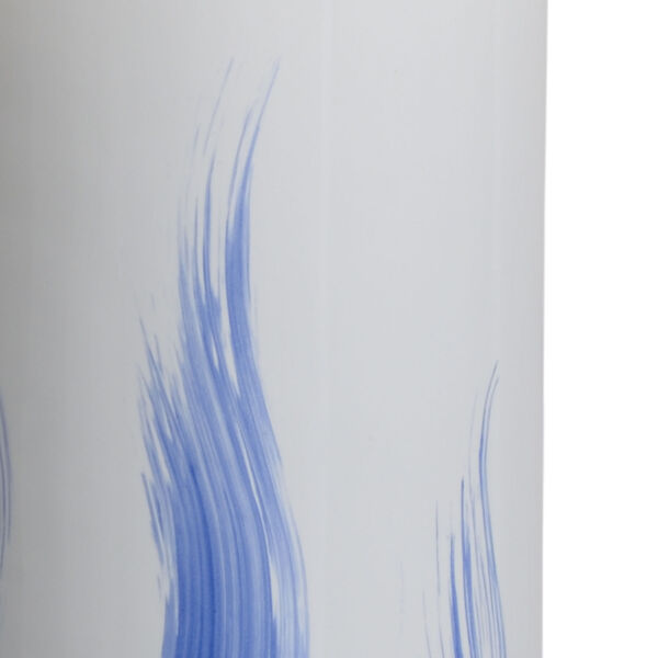 White and Blue One-Light Brush Table Lamp, image 4