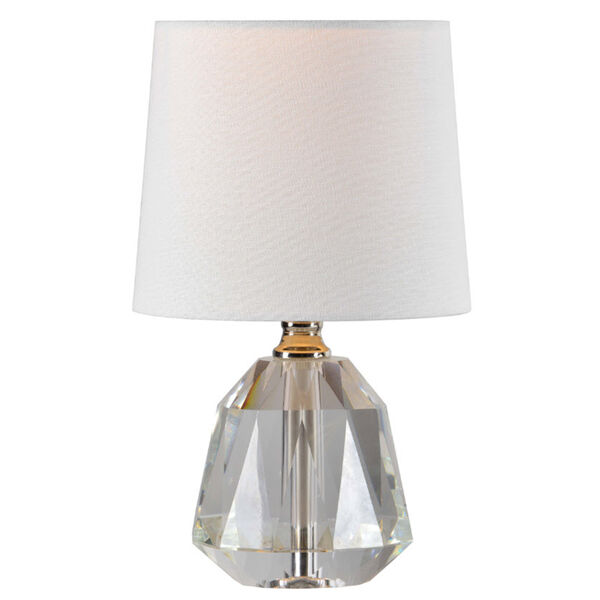 Slade Crystal and Polished Nickle 12-Inch One-Light Crystal Lamp, image 1