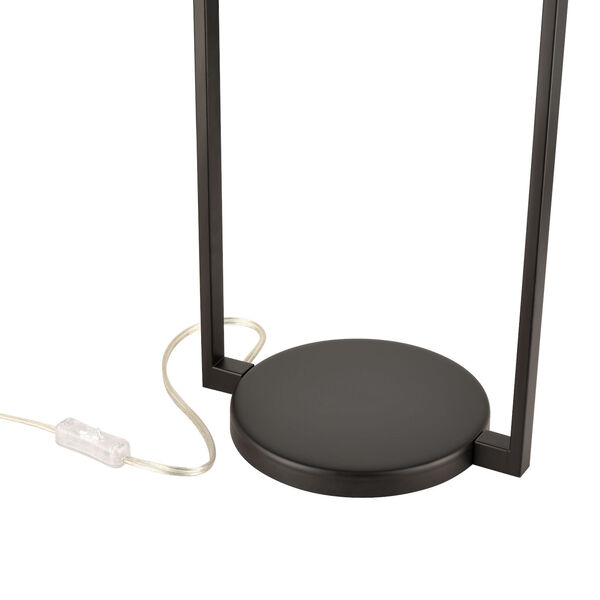 BellJar Matte Black and Clear One-Light Desk Lamp, image 4