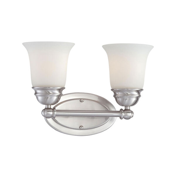 Bella Brushed Nickel Two-Light Wall Sconce, image 1