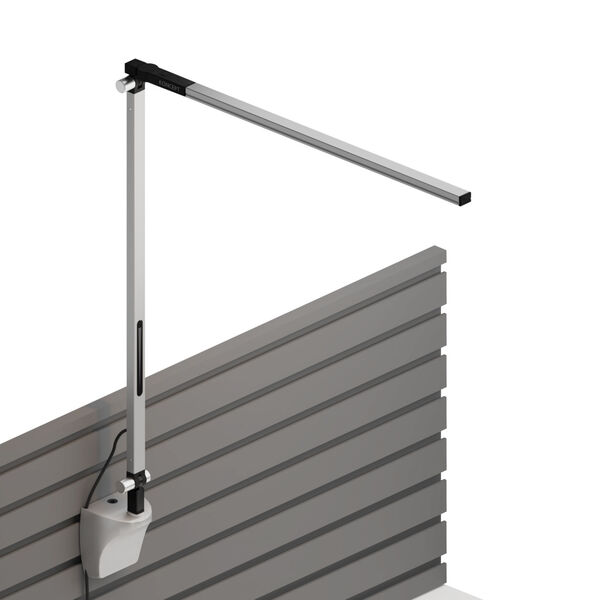 Z-Bar Silver LED Solo Desk Lamp with Slatwall Mount, image 1