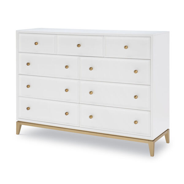 Chelsea by Rachael Ray White with Gold Accents Dresser, image 1