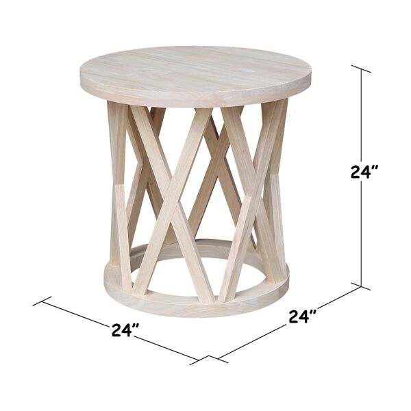 Natural Round Ceylon End Table, image 6