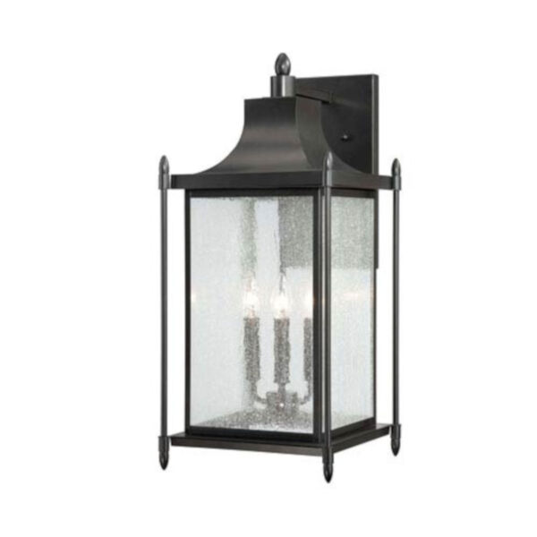 Eloise Black 11-Inch Three-Light Outdoor Wall Sconce, image 1