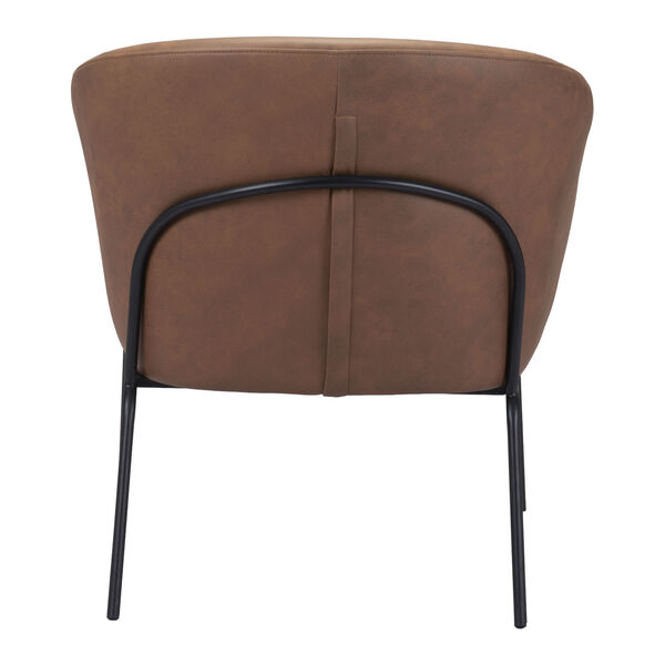 Quinten Vintage Brown and Gold Accent Chair, image 5