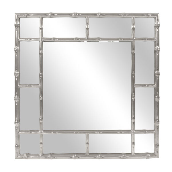 Bamboo Glossy Nickel Mirror, image 1