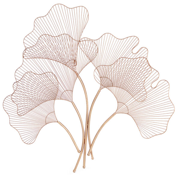 Copper Metal Floral Wall Decor, image 2