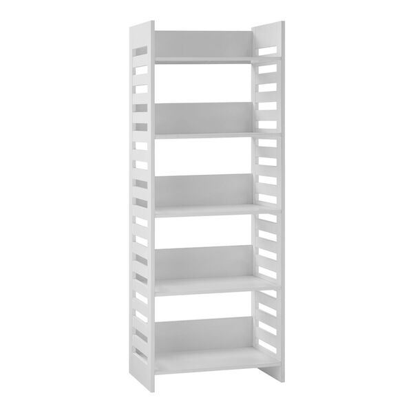 Howard Solid White Five Shelf Bookcase, image 4