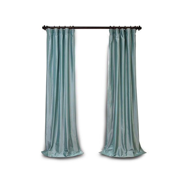 Whittier Light Blue 108 x 50-Inch Blackout Faux Silk Taffeta Curtain Single Panel, image 1