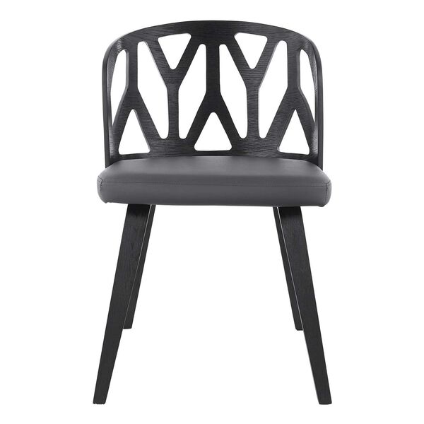 Nia Matte Black Gray Side Chair, Set of Two, image 4