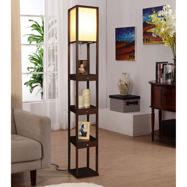 Maxwell LED Floor Lamp with Drawer, image 2