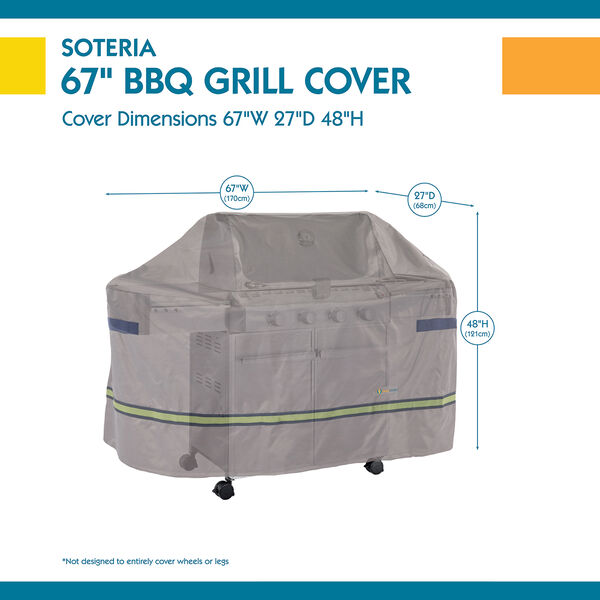 Soteria Grey RainProof 67 In. Grill Cover, image 3