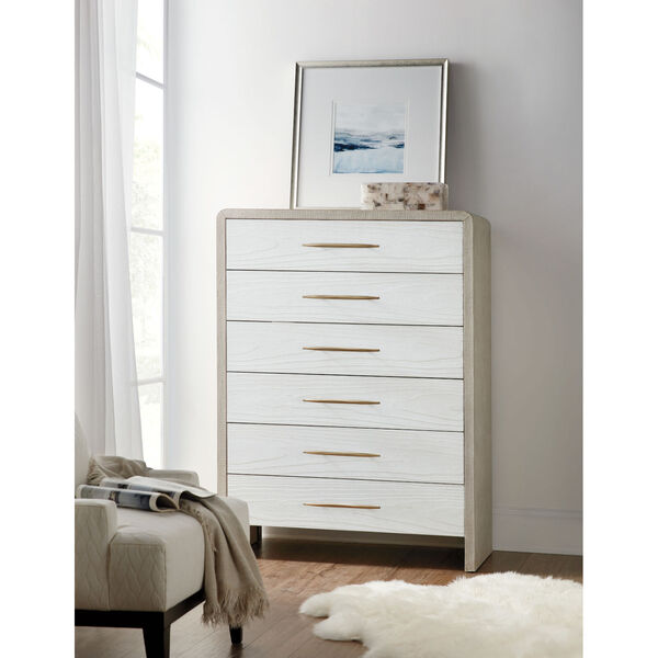 Cascade White Six-Drawer Chest, image 3