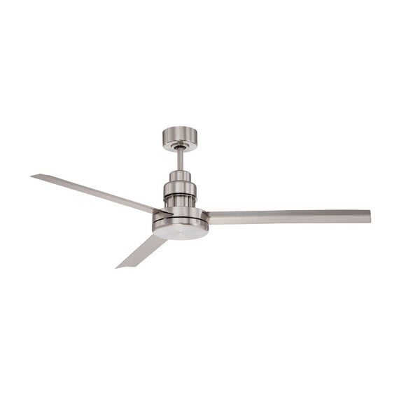Mondo Brushed Polished Nickel 54-Inch Ceiling Fan with Three Blades, image 1
