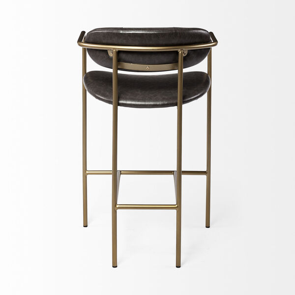 Parker Brown Faux Leather Counter Height Stool, image 4